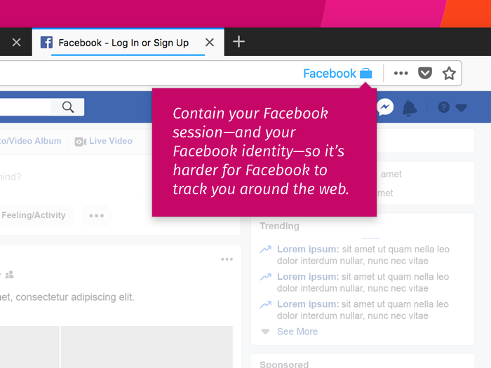firefox facebook container extension