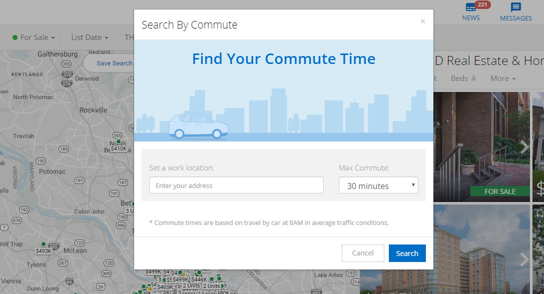 homesnap introducing search commute home search 1