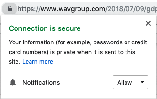 wav website is not secure 3