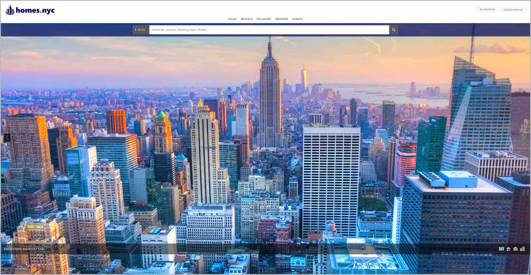 HomesNYC new home search website