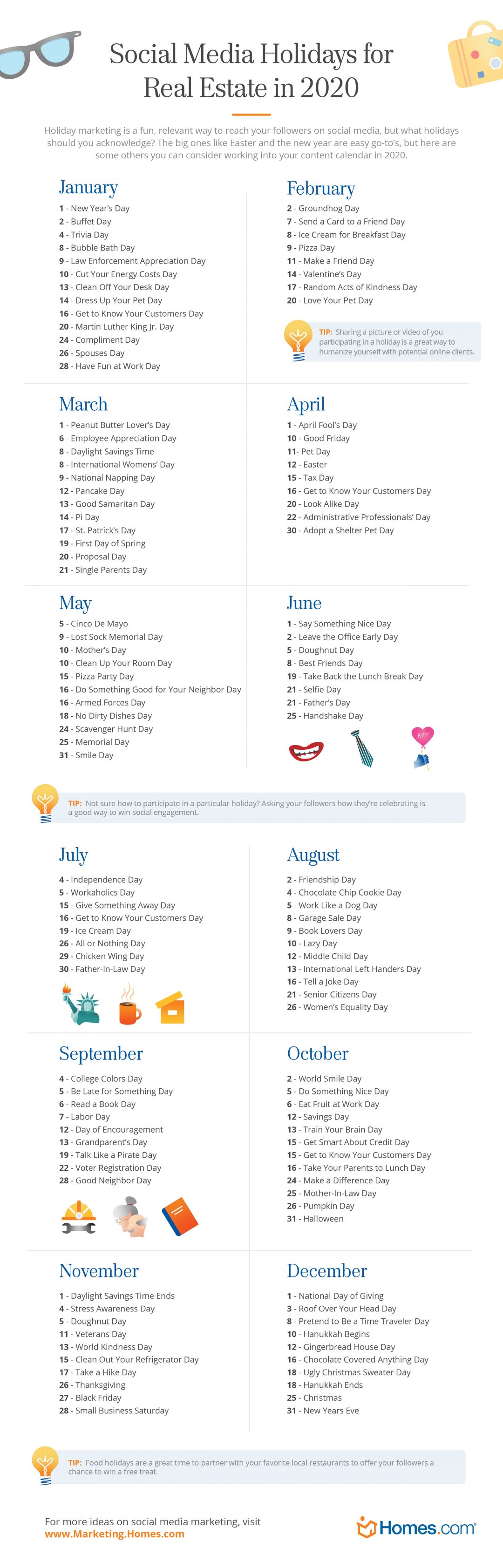 hdc 2020 Social Holidays Calendar