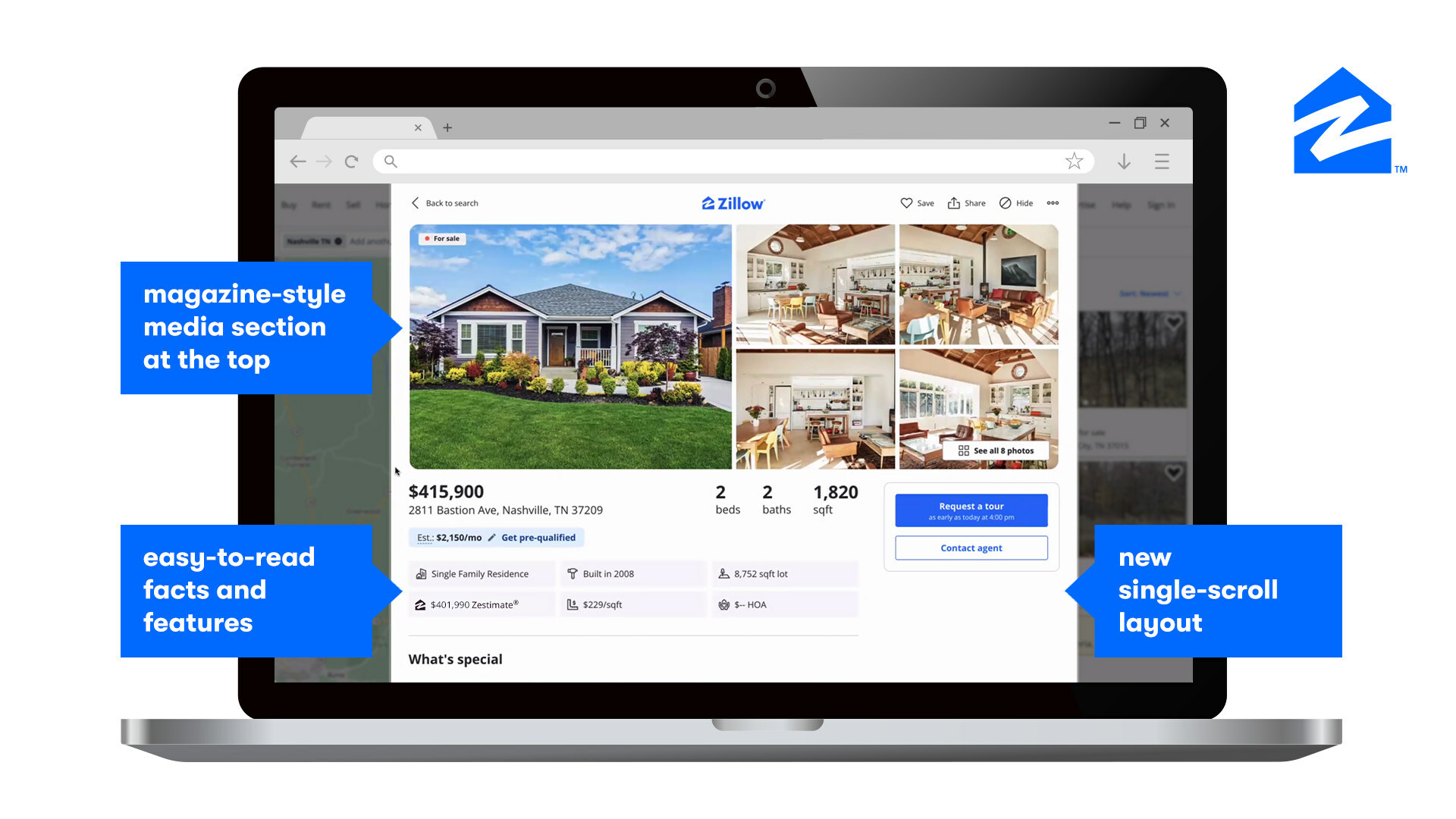 Zillow Property Page Redesign 2023