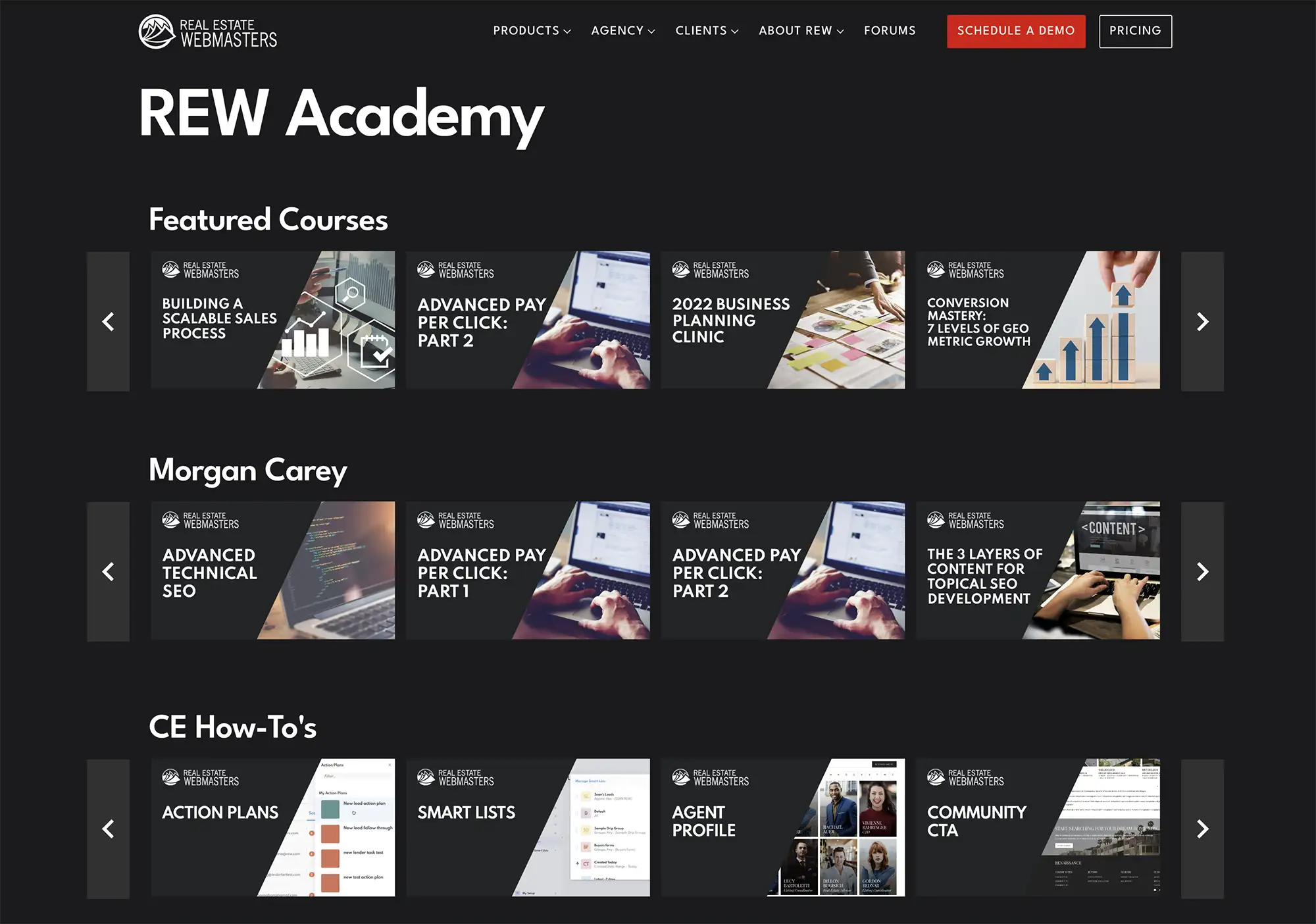 rew academy page