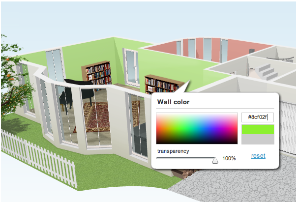 Floorplanner colored walls