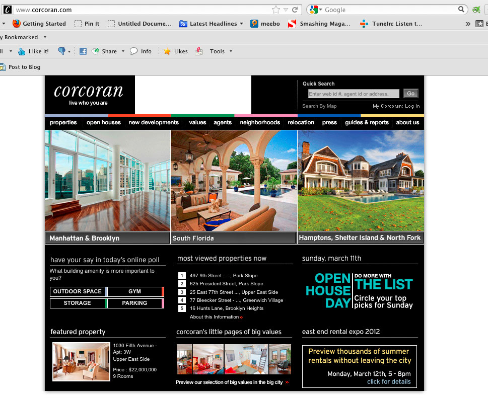 corcoran RE Homepage