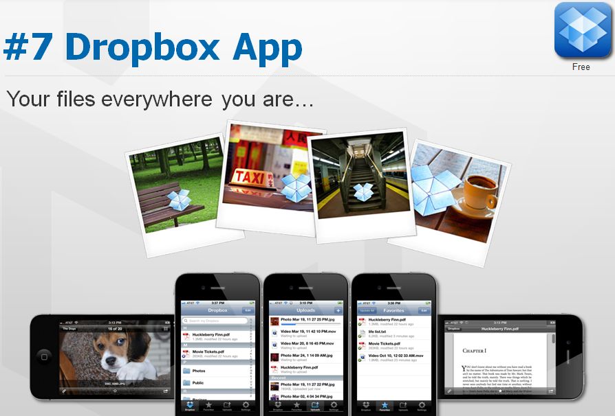 Dropbox smartphone app