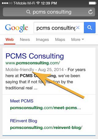 pcms mobile friendly tag google